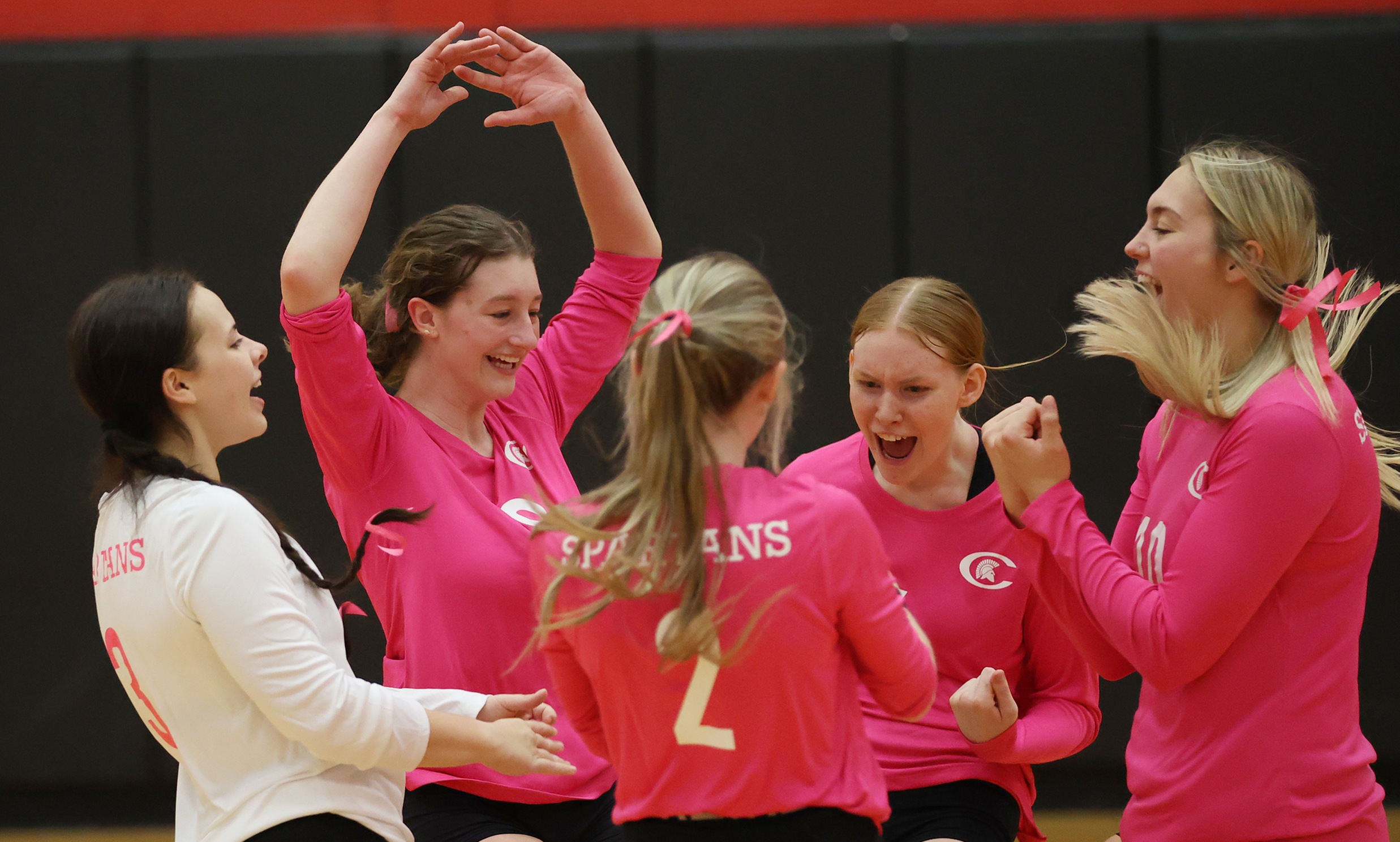 Spartans Capture Final Match of Season on &lsquo;Dig Pink&rsquo; Night