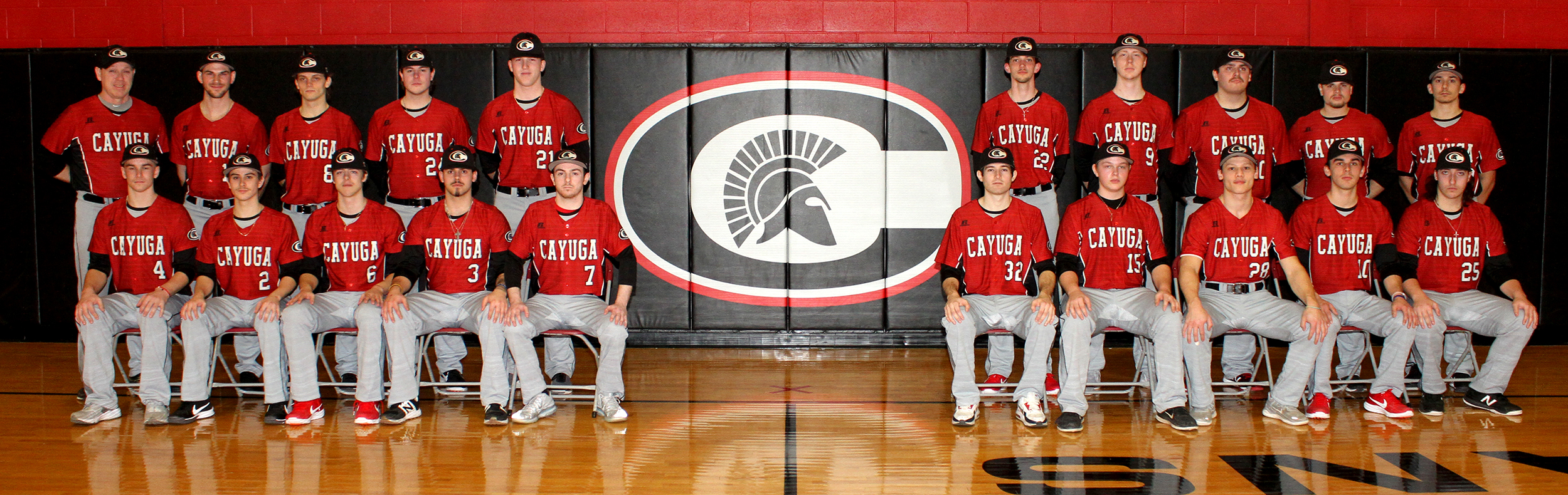 The Cayuga Community College 2019 Men's Baseball Team.