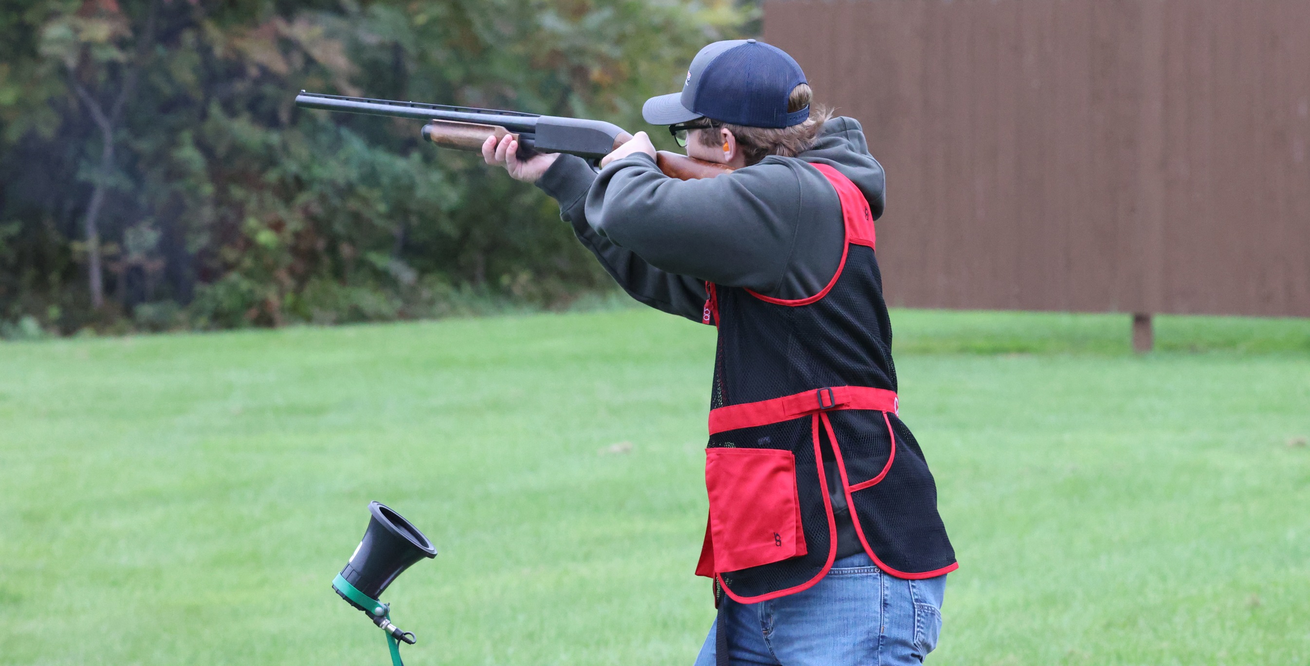 Nolan Coningsby has led the Spartans Clay Target team in scoring over the past two rounds.