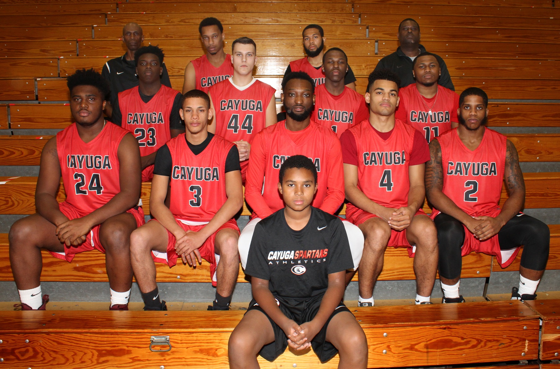 The 2018-2019 Cayuga Community College Men's Basketball Team.