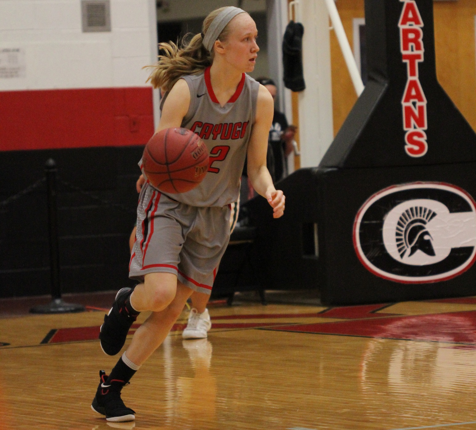 Erica Helzer led the Spartans with 20 points in their 60-55 win over the Herkimer Generals.