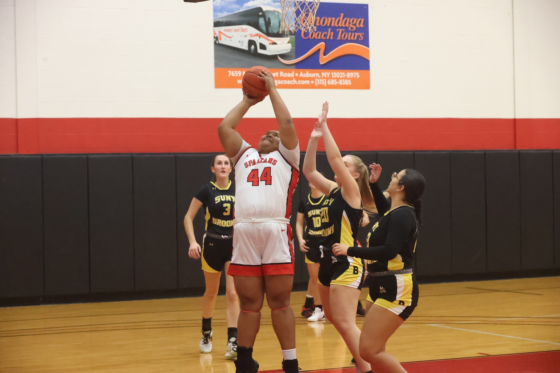 Xavia Evener had 18 points and 17 rebounds in Cayuga's win over SUNY Broome on Wednesday.